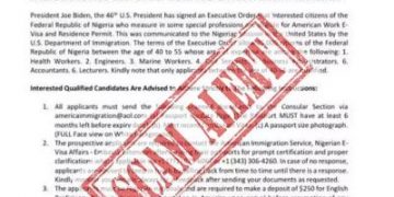 US issues visa fraud alert in Nigeria