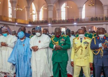 Senate President Ahmad Lawan Represents President Buhari at Armed Forces Remembrance Day Juma’at Prayer