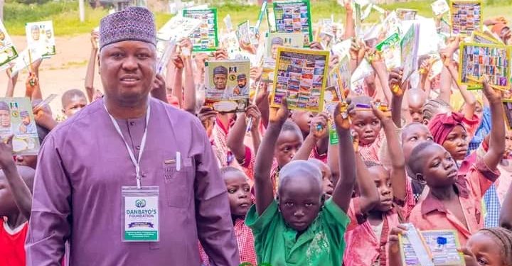 Many school pulpils in Gombe State receive material support from Danbayo Foundation